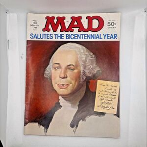 Mad Magazine Vol 1 No 181 March 1976 Salutes the Bicentennial Year Washington